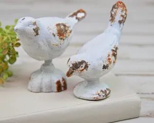 Chippy white small cast iron birds