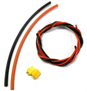 CL4A XT-60 Male Female 20cm 5mm Heatshrink   50cm 12AWG Black Red Battery Repair