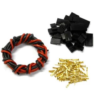 CL7MF10G Futaba Full Gold Male Female x 10 1m 18AWG Black Red Battery Repair 6v