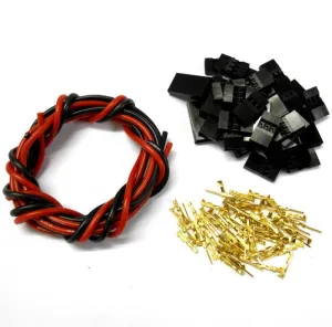 CL8MF10G JR Male Female Full Gold x 10 1m 18AWG Black Red Battery Repair 6v