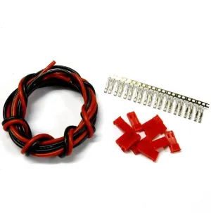 CL9M10 JST Male Tin Connectors x 10 & 1m 18AWG Black Red Battery Repair 6v