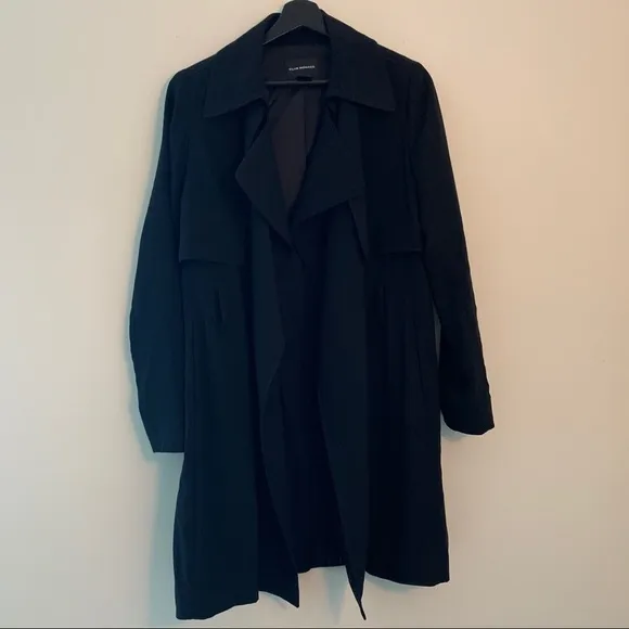 Club Monaco Flowy Long Black Coat
