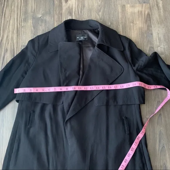 Club Monaco Flowy Long Black Coat