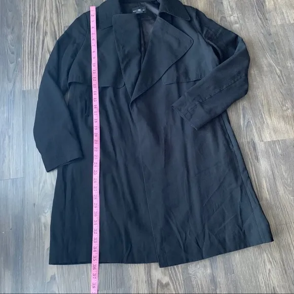 Club Monaco Flowy Long Black Coat