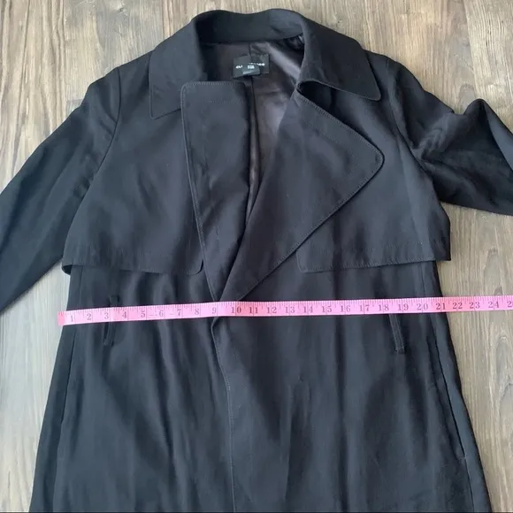 Club Monaco Flowy Long Black Coat