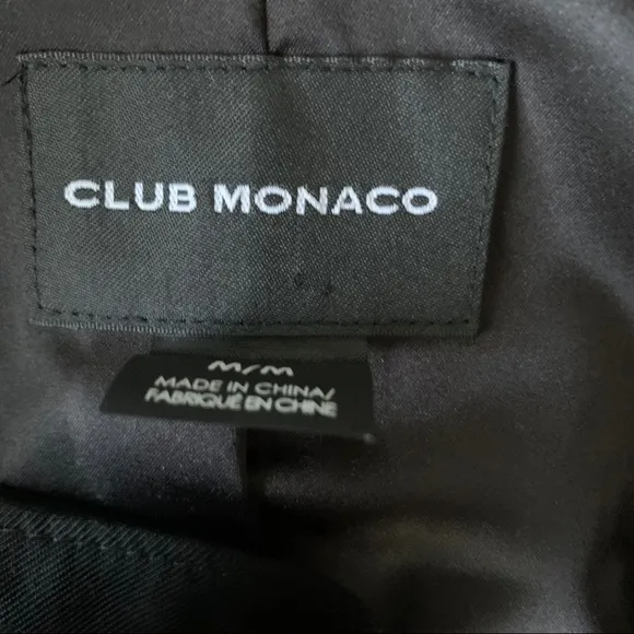 Club Monaco Flowy Long Black Coat