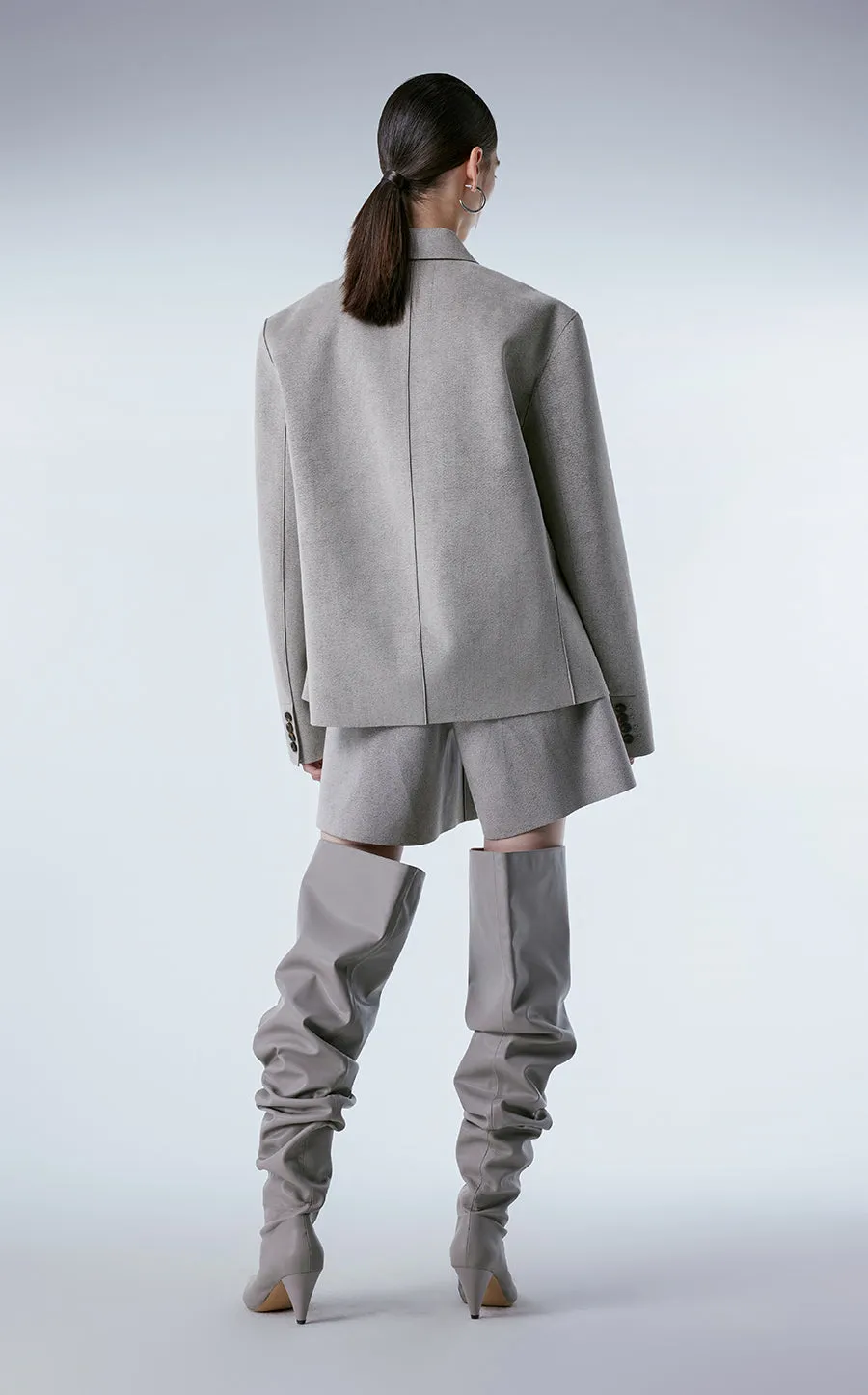 Coat / JNBY Relaxed Faux Leather Jacket