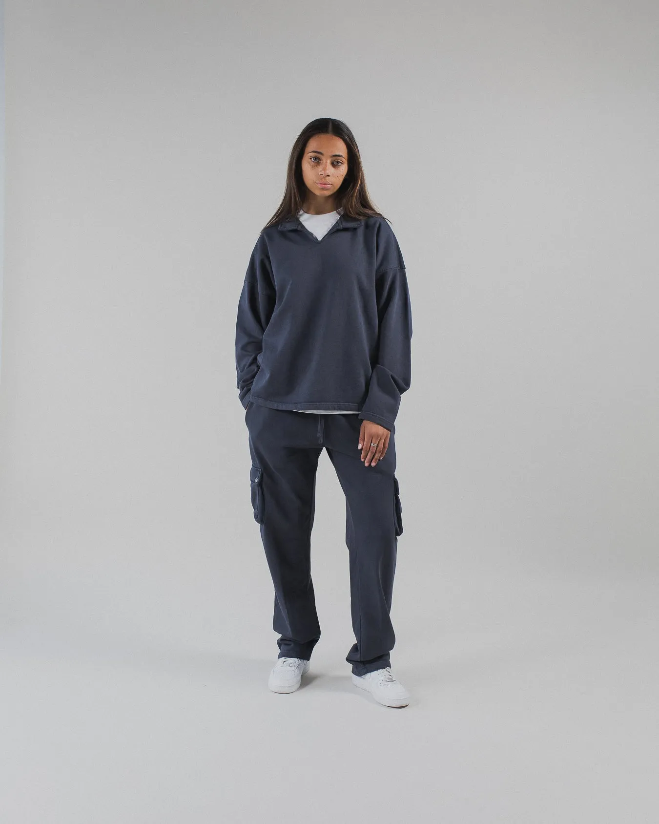Collared Sweater - Vintage Navy