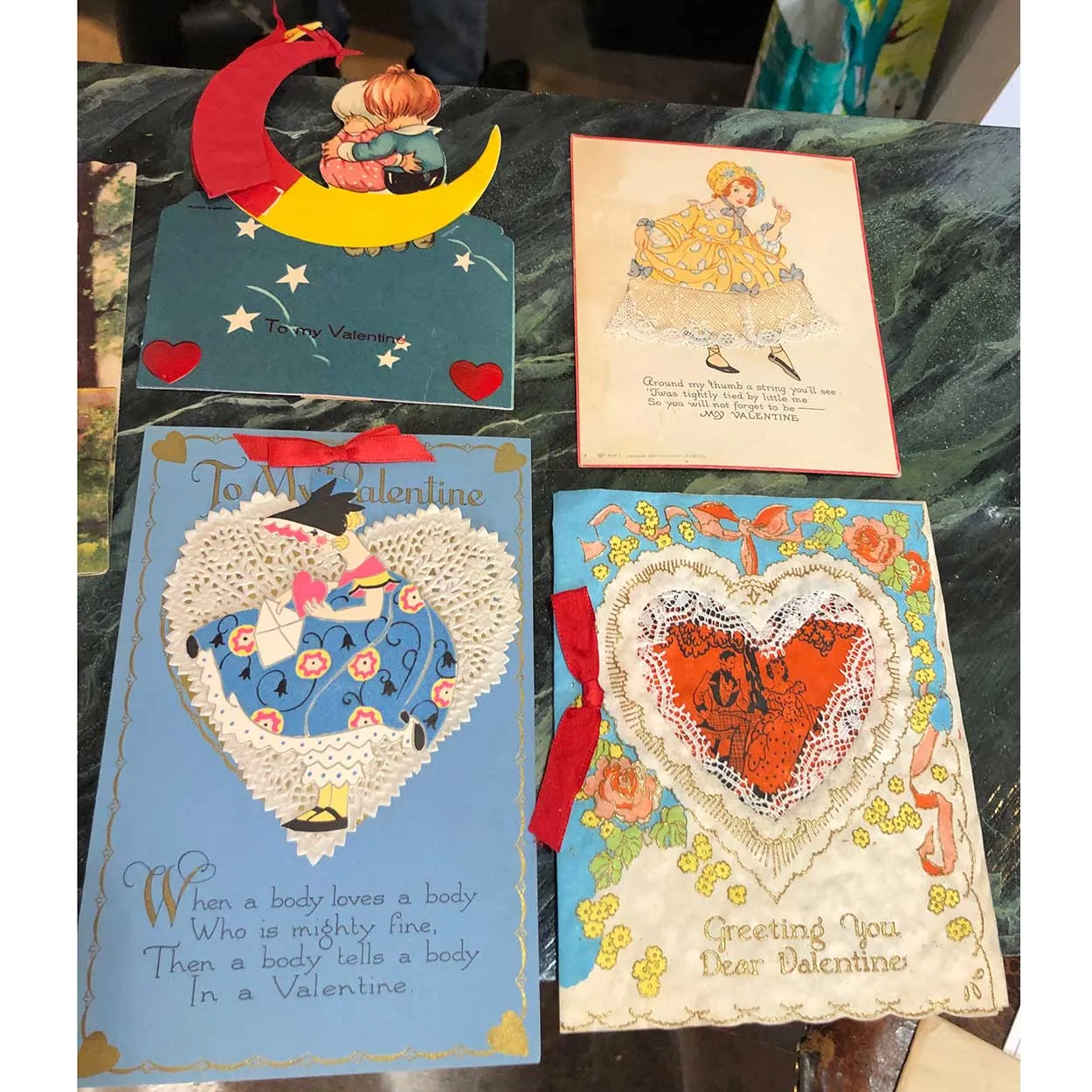 Collection of 13 Vintage Valentine Cards