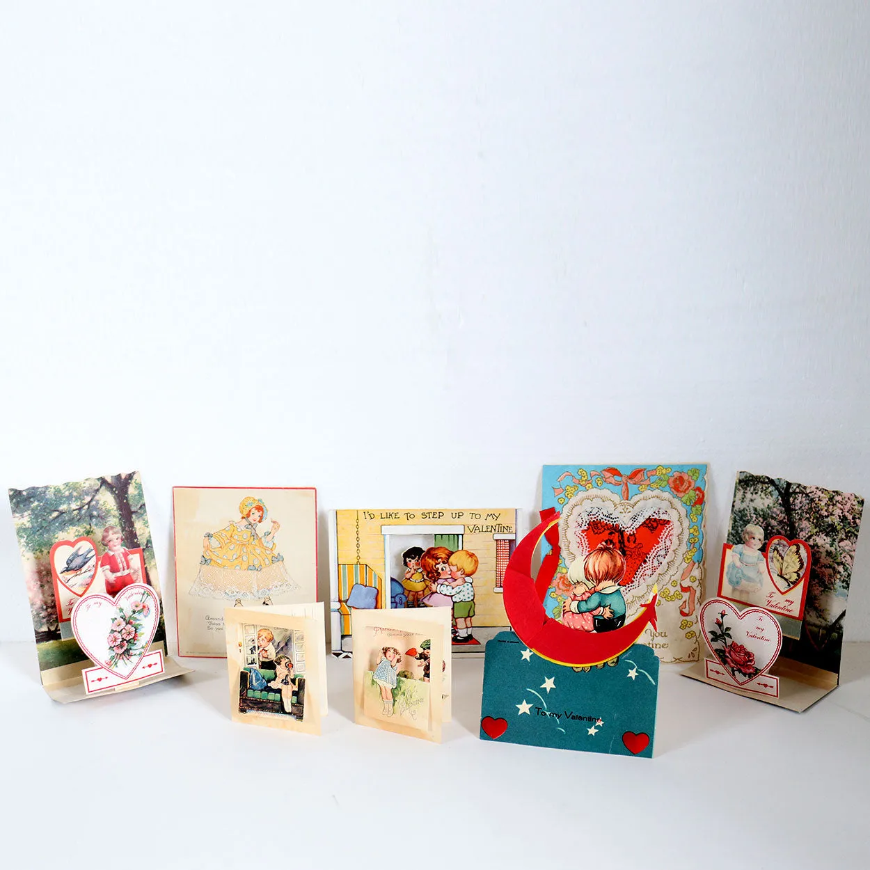 Collection of 13 Vintage Valentine Cards