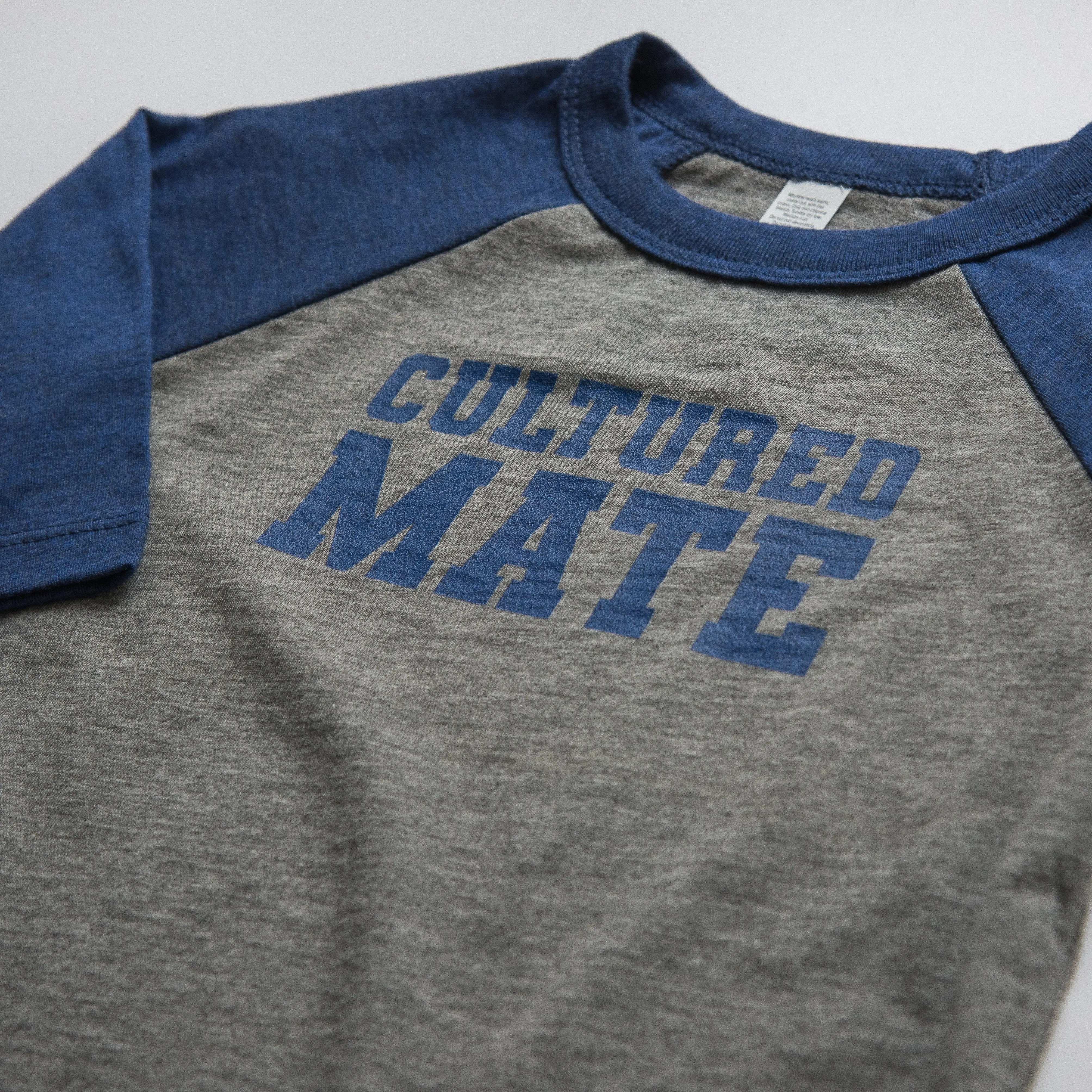 CULTURED MATE - 3/4 Sleeve Baseball Toddler   Youth T Shirt