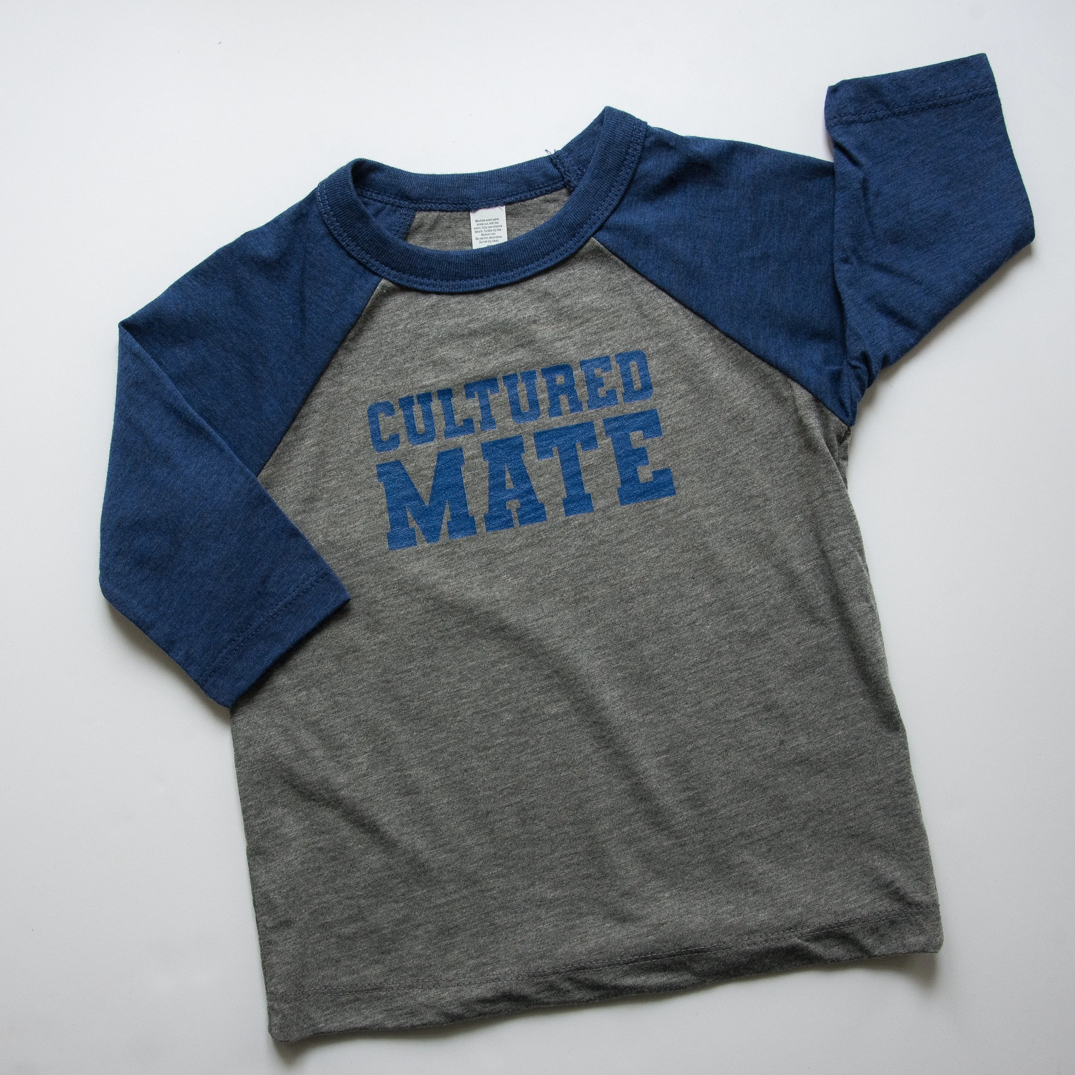 CULTURED MATE - 3/4 Sleeve Baseball Toddler   Youth T Shirt
