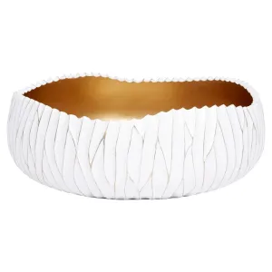 Dan White Decorative Bowl with Gold Accents