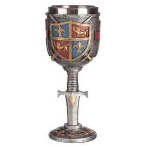 Decorative Coat of Arms and Sword Goblet