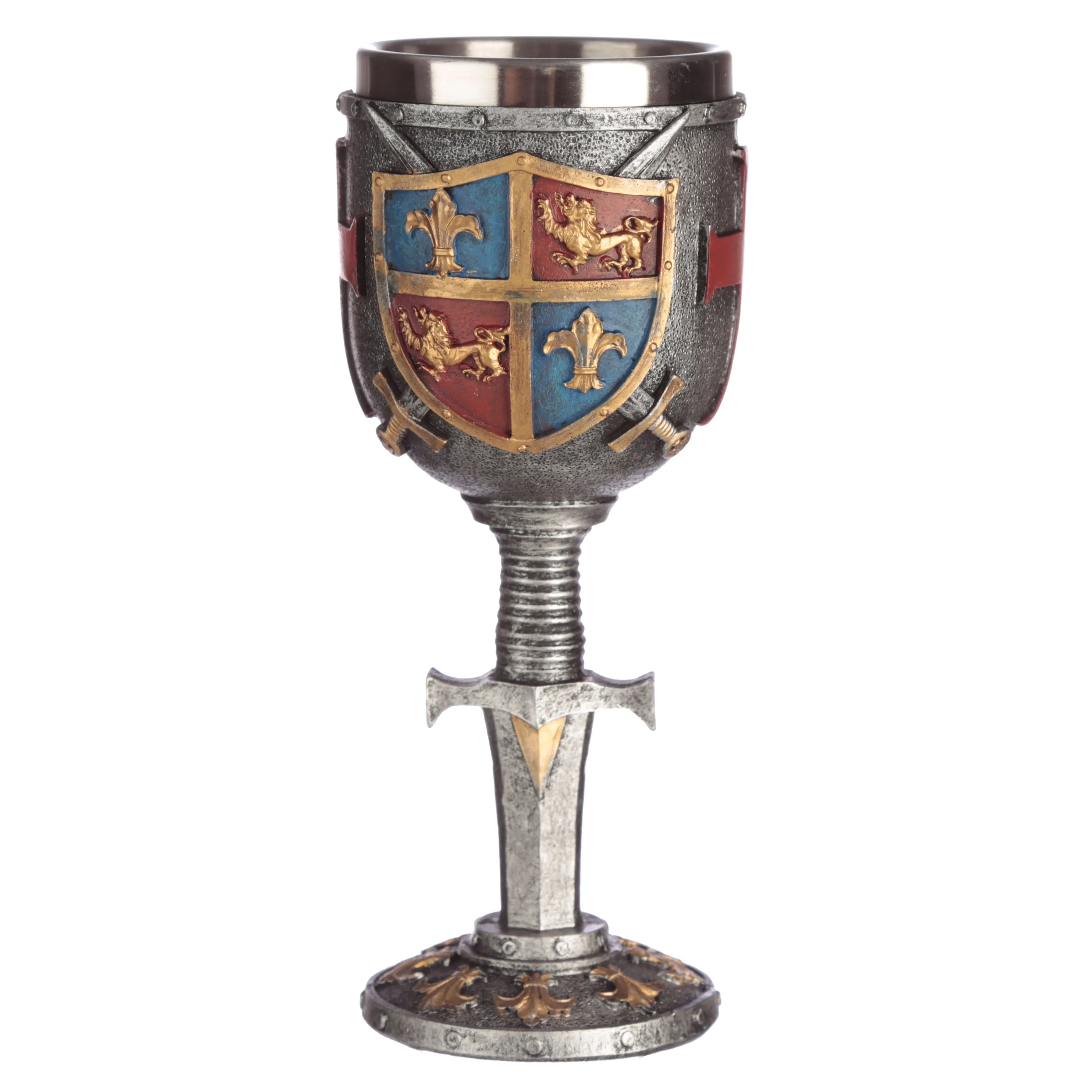 Decorative Coat of Arms and Sword Goblet