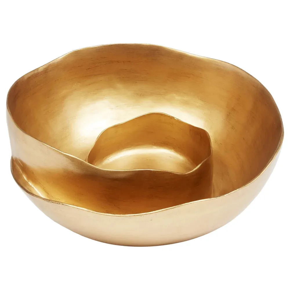 Decorative Gold Leaf Swirl Bowl
