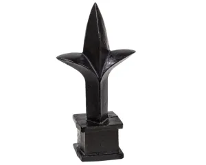 Decorative traditional black metal finial figurine
