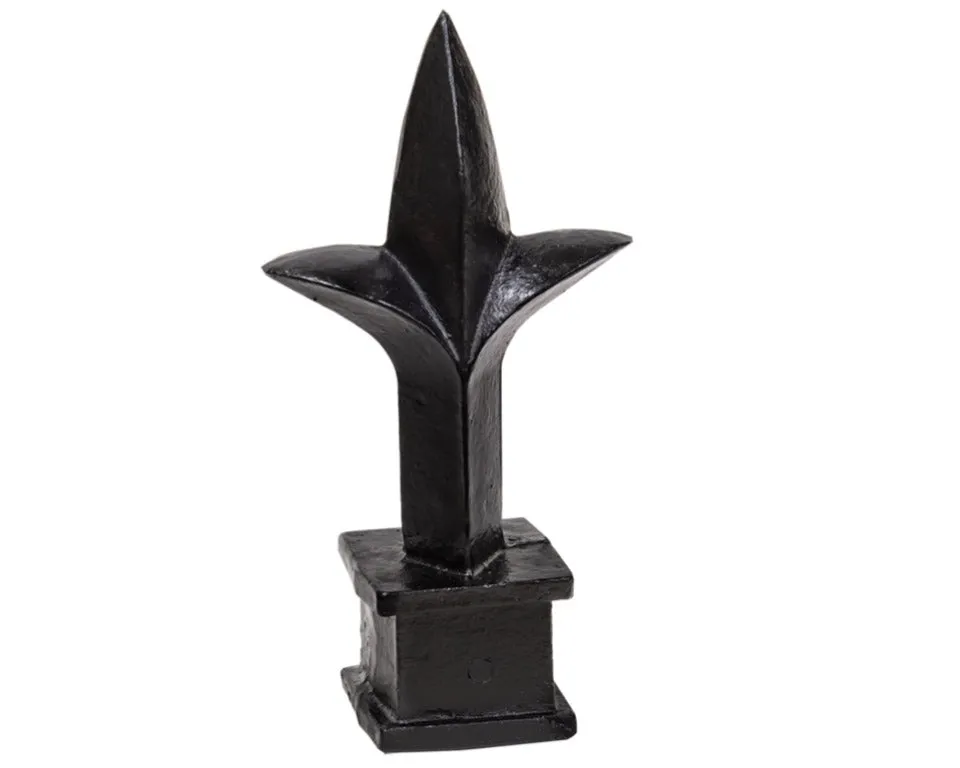 Decorative traditional black metal finial figurine