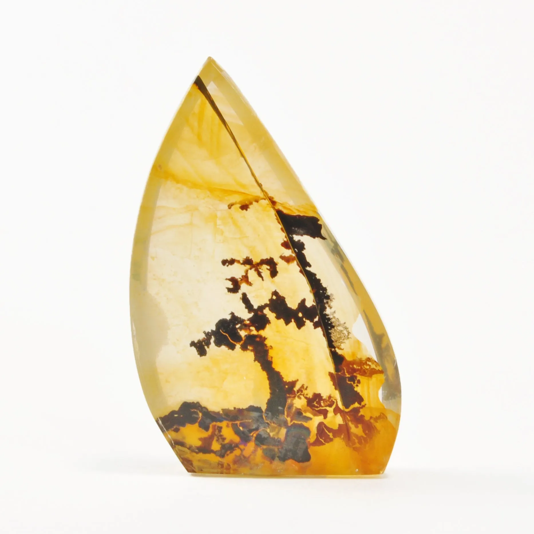 Dentritic Quartz 1.57 inch 10.9 gram Polished Gem Sail Cabochon