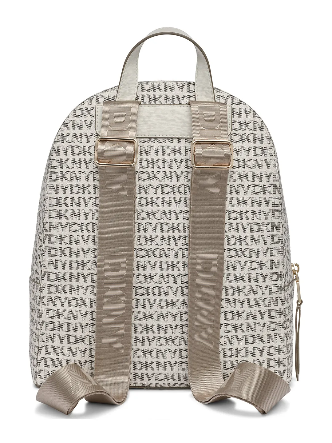 DKNY Women Beige Printed Backpacks