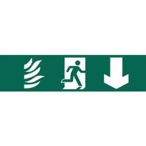 Draper Running Man Arrow Down' Safety Sign Dr-73201