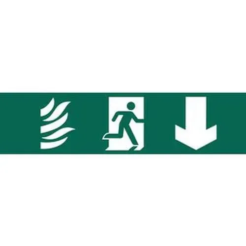 Draper Running Man Arrow Down' Safety Sign Dr-73201