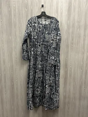 Dress Casual Maxi By Shein In Blue & White, Size: L