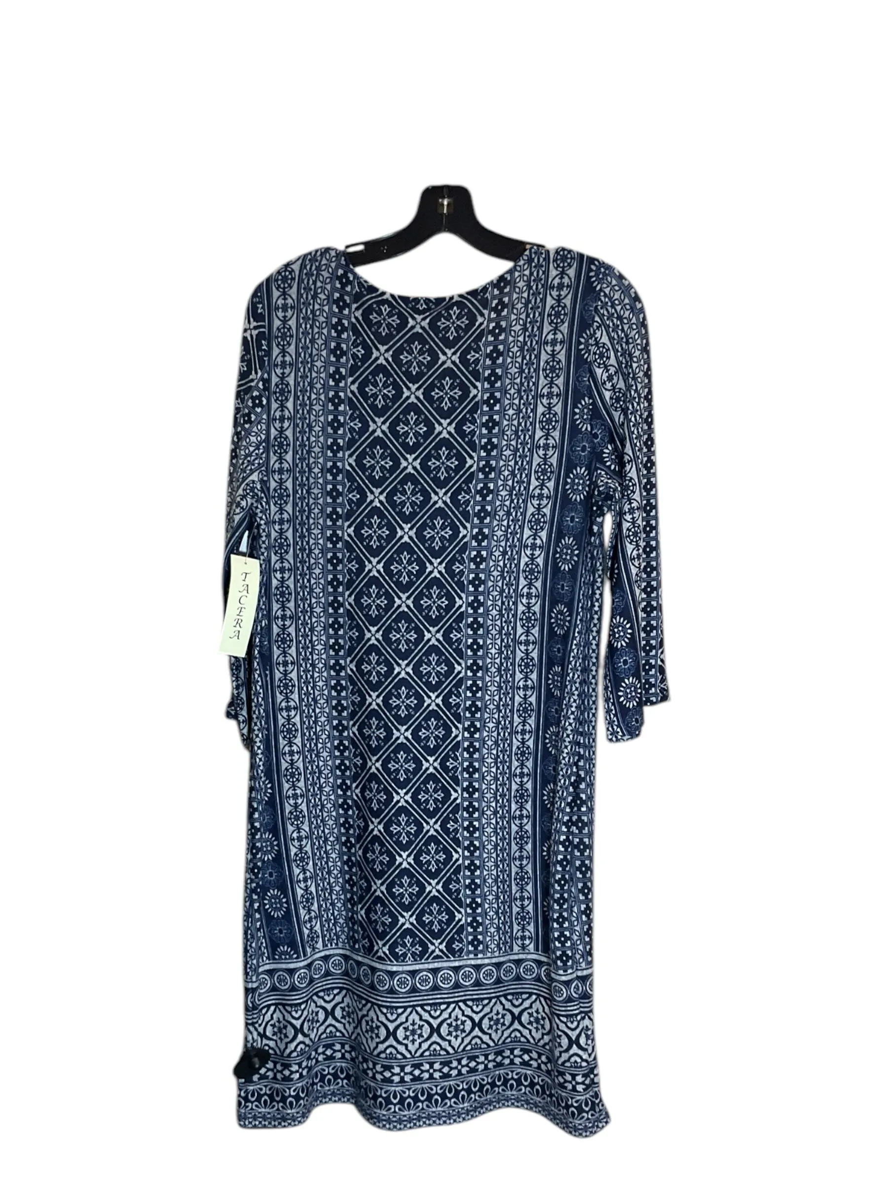 Dress Casual Short By Tacera In Blue & Grey, Size: M