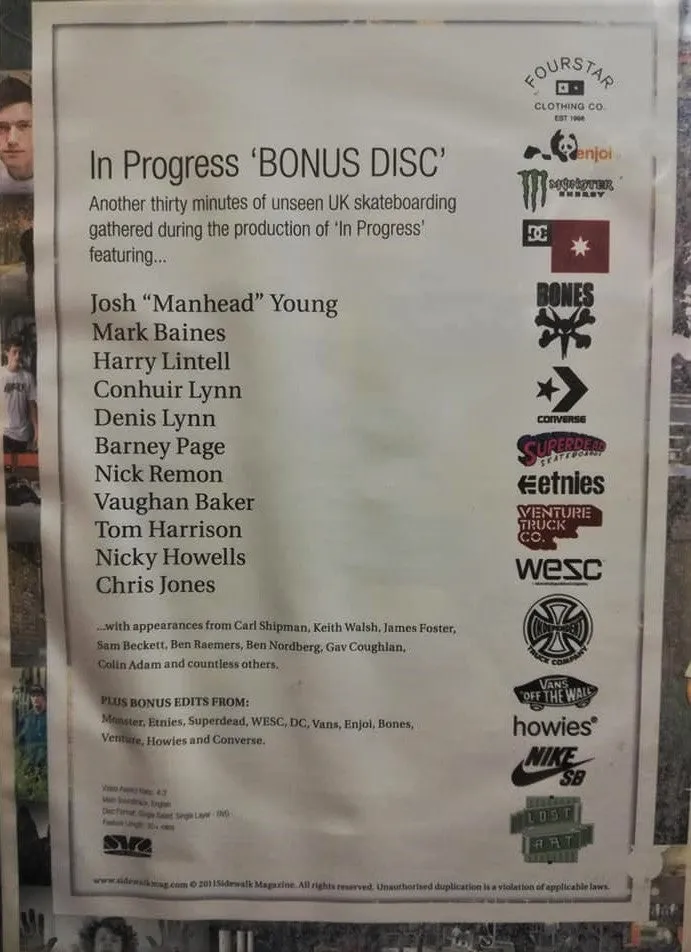 DVD: Sidewalk - In Progress Bonus Disc