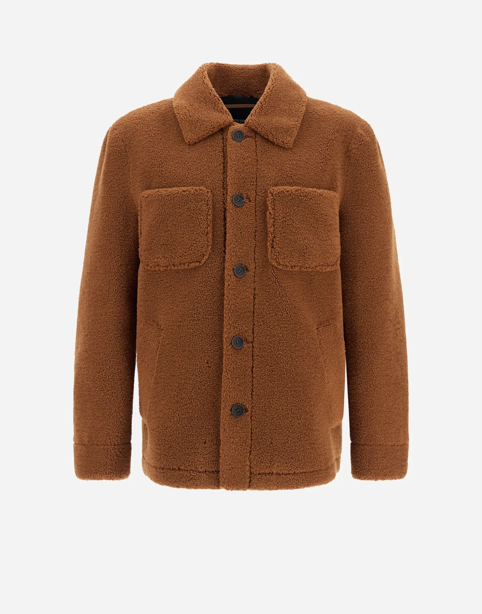 Eco Faux Fur Shirt Jacket M