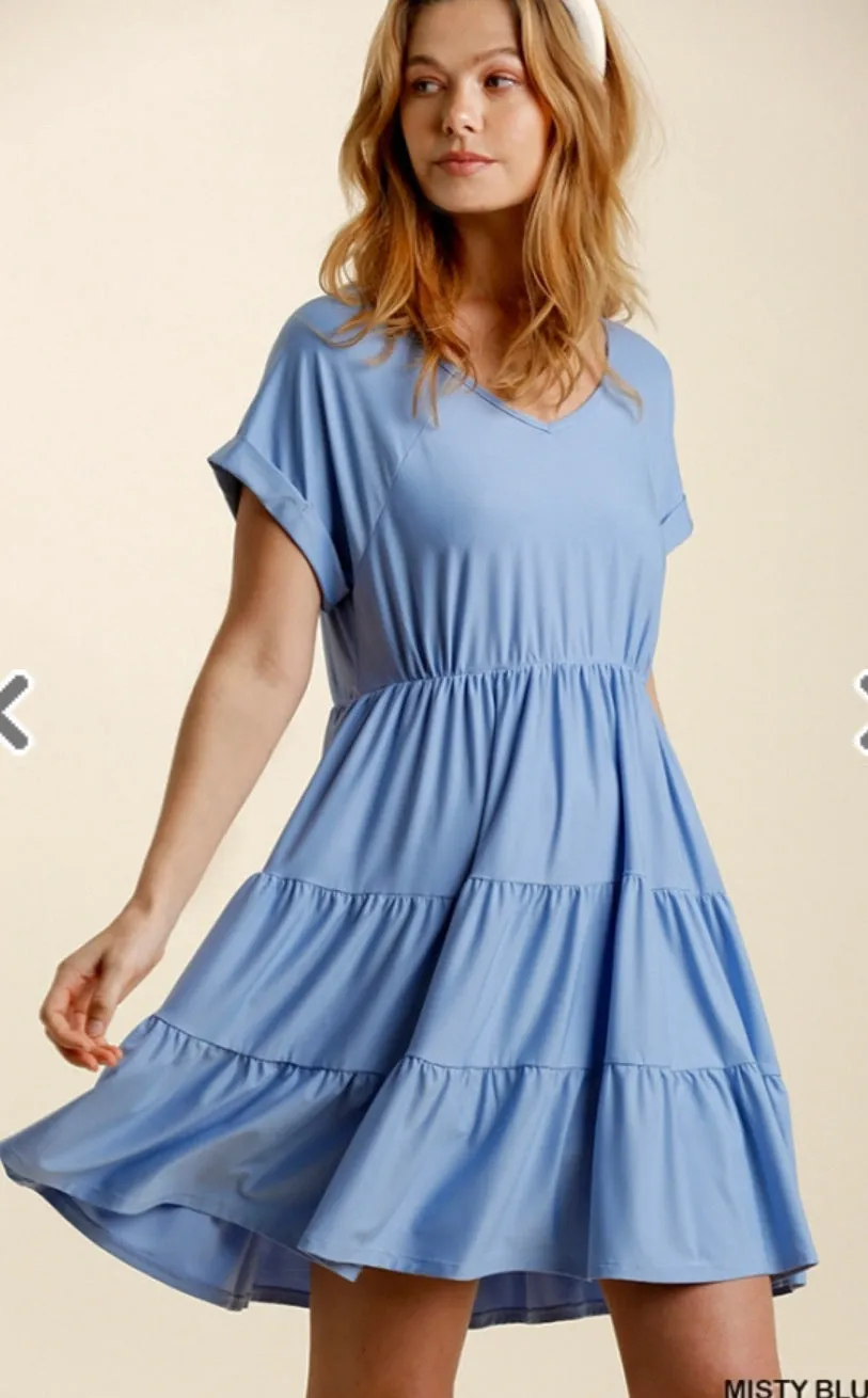 Eden Tiered Baby Doll Dress-5 Colors Available