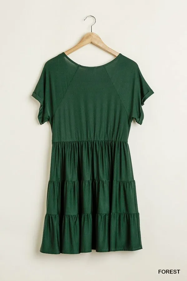 Eden Tiered Baby Doll Dress-5 Colors Available