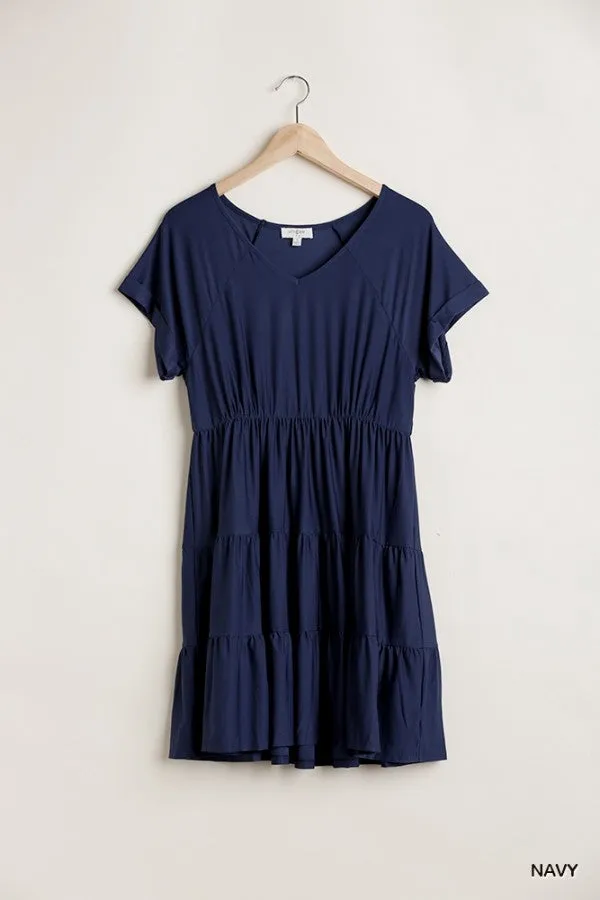 Eden Tiered Baby Doll Dress-5 Colors Available