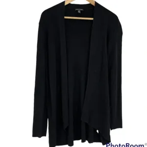Eileen Fisher black Tencel cardigan sweater Large
