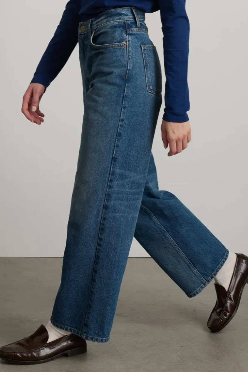 Elissa High Wide Jean, Liesl Blue