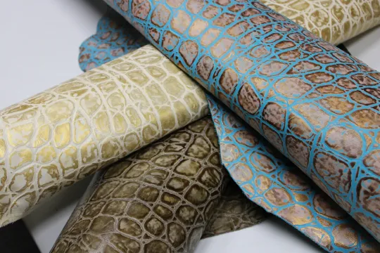 EMBOSSED LEATHER BUNDLE - 15 - 25 sq.ft. - Tortoise Embossed Leather 4 Colors