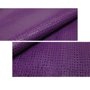 Embossed Leather Purple Caiman Cowhide LEATHER PRE CUT Pieces | 12"x12", 12"x18", 12"x24" Precuts Sheets for Crafts