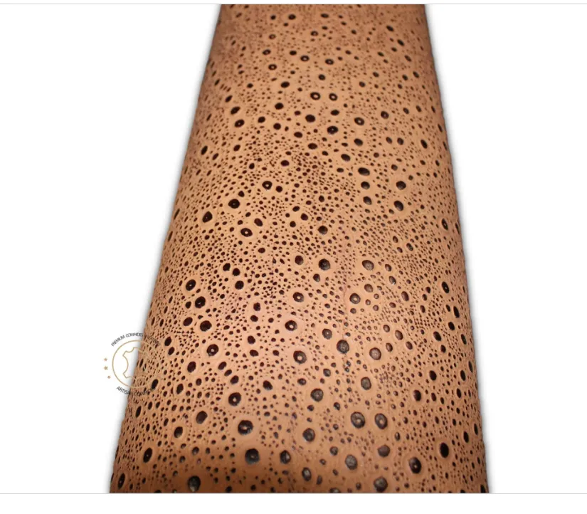 Embossed Leather Rain Drops Tan Brown : Leather 3 - 3.5 oz. | 1.4 - 1.6 mm - Leather for Projects - RainDrops