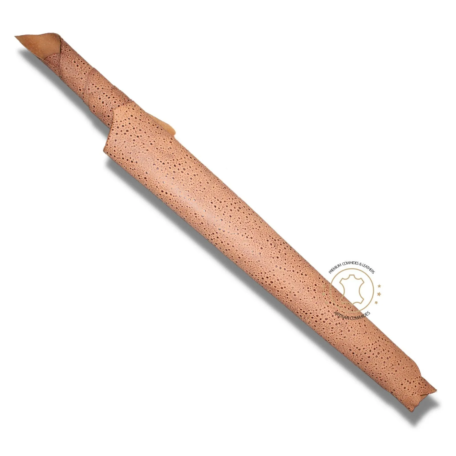 Embossed Leather Rain Drops Tan Brown : Leather 3 - 3.5 oz. | 1.4 - 1.6 mm - Leather for Projects - RainDrops