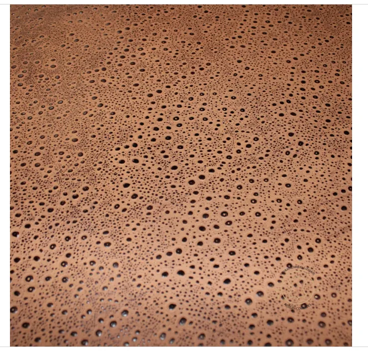 Embossed Leather Rain Drops Tan Brown : Leather 3 - 3.5 oz. | 1.4 - 1.6 mm - Leather for Projects - RainDrops