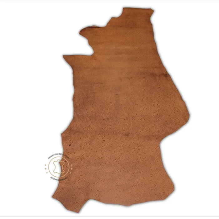 Embossed Leather Rain Drops Tan Brown : Leather 3 - 3.5 oz. | 1.4 - 1.6 mm - Leather for Projects - RainDrops