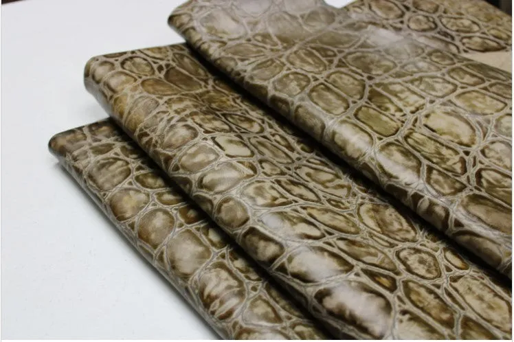 Embossed LEATHER Sheets - Ivory Brown Tortoise Embossed| 12"x12", 12"x18", 12"x24" Precuts Sheets for Crafts