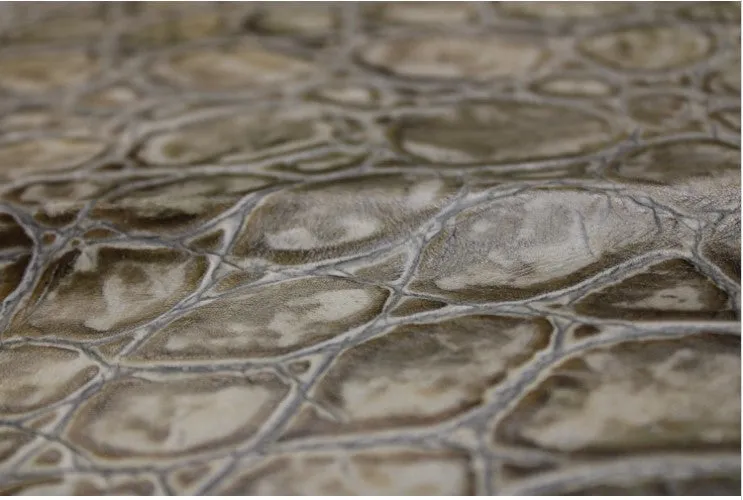 Embossed LEATHER Sheets - Ivory Brown Tortoise Embossed| 12"x12", 12"x18", 12"x24" Precuts Sheets for Crafts