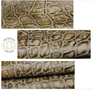 Embossed LEATHER Sheets - Ivory Brown Tortoise Embossed| 12"x12", 12"x18", 12"x24" Precuts Sheets for Crafts