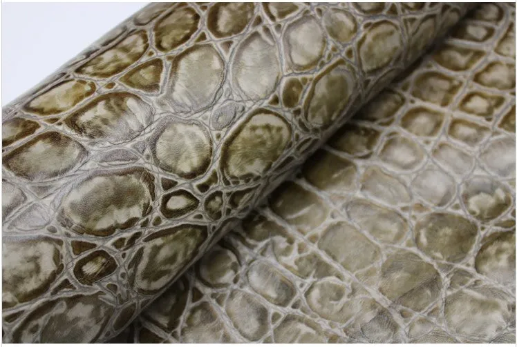 Embossed LEATHER Sheets - Ivory Brown Tortoise Embossed| 12"x12", 12"x18", 12"x24" Precuts Sheets for Crafts