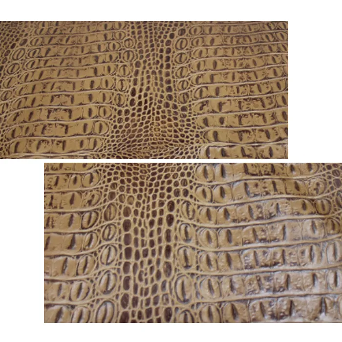Embossed Leather Tan CROCODILE  PRE CUT Pieces | 12"x12", 12"x18", 12"x24" Precuts Sheets for Crafts