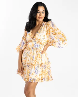 Emma Puff Sleeve Flowy Dress