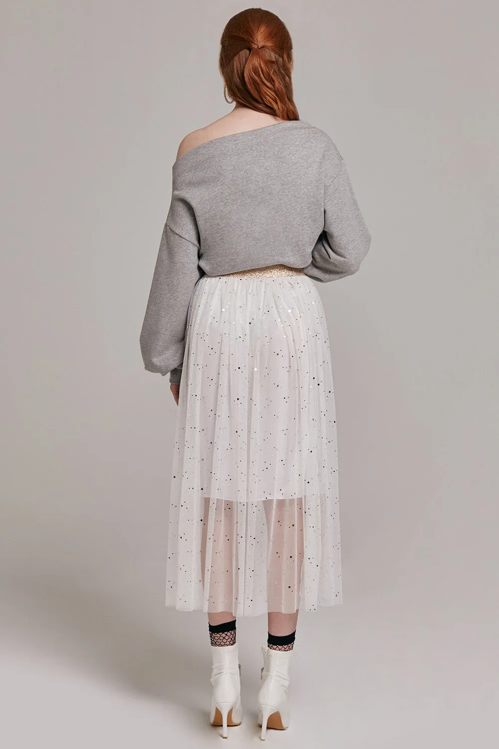 Esther Flowy Star Mesh Skirt