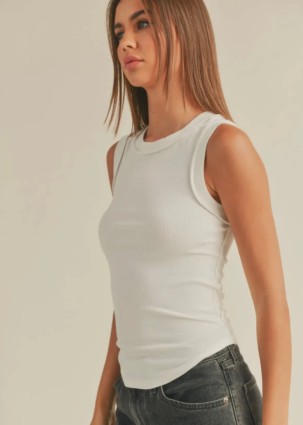 Exposed Seam Ribbed Tank