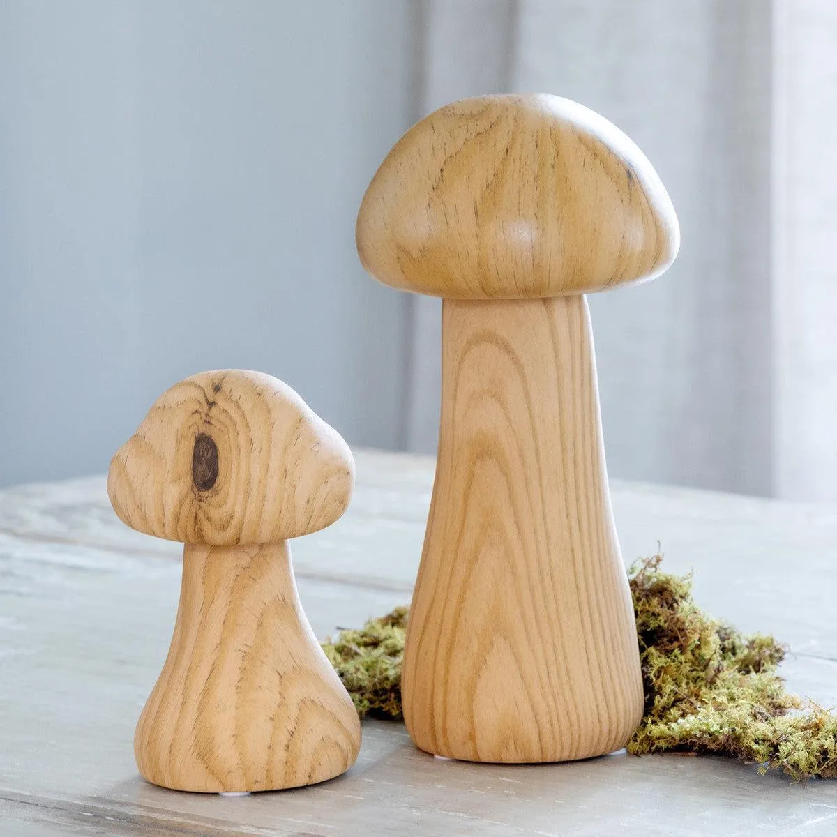Faux Bois Garden Mushroom, 9.5"